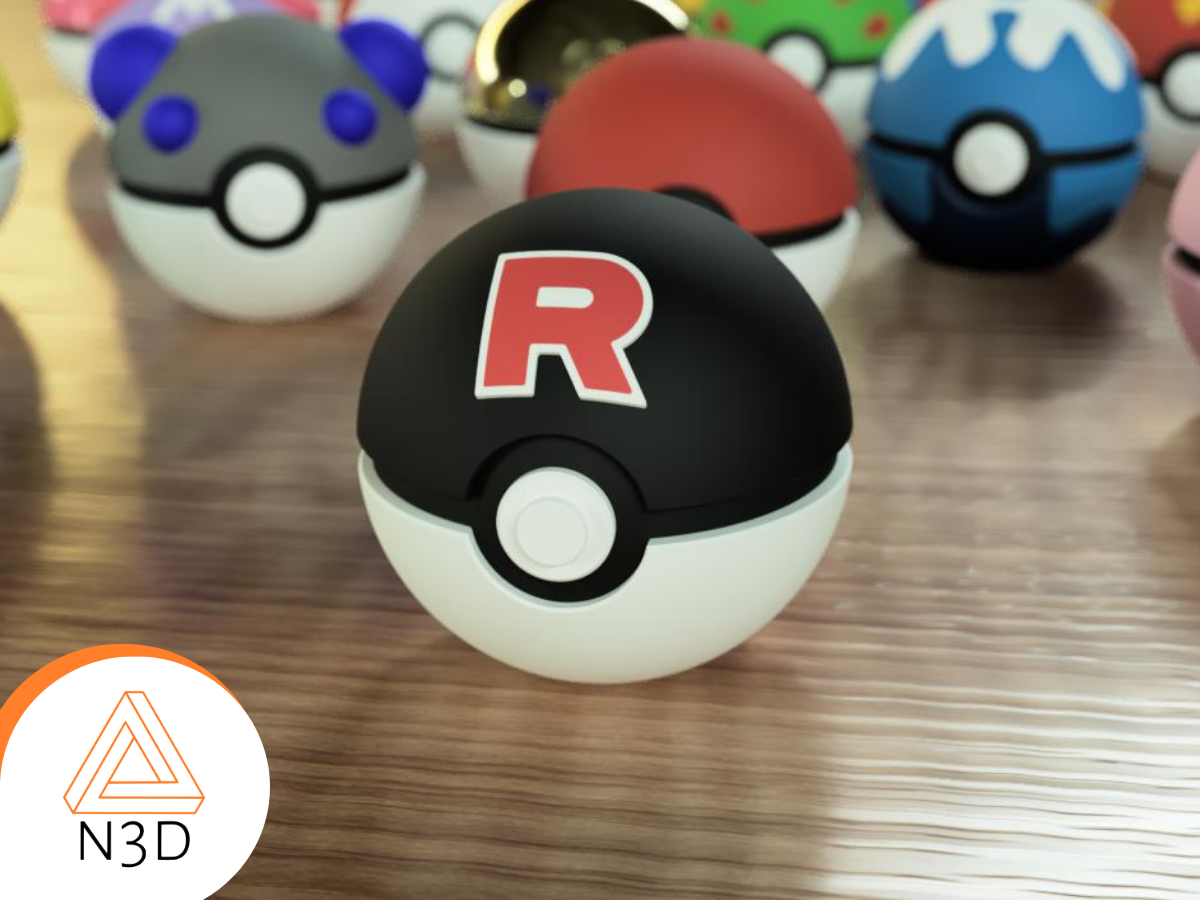 3D Printed Team Rocket Pokeball