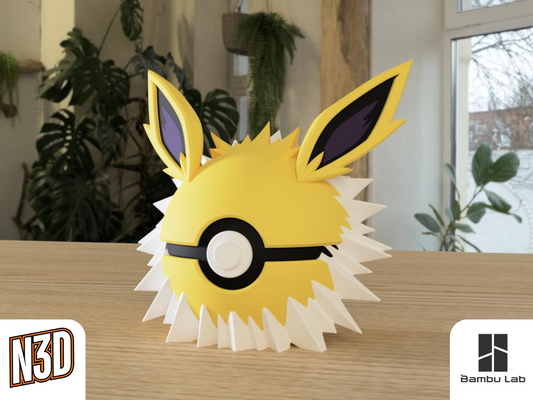 3D Printed Jolteon Themed Pokeball