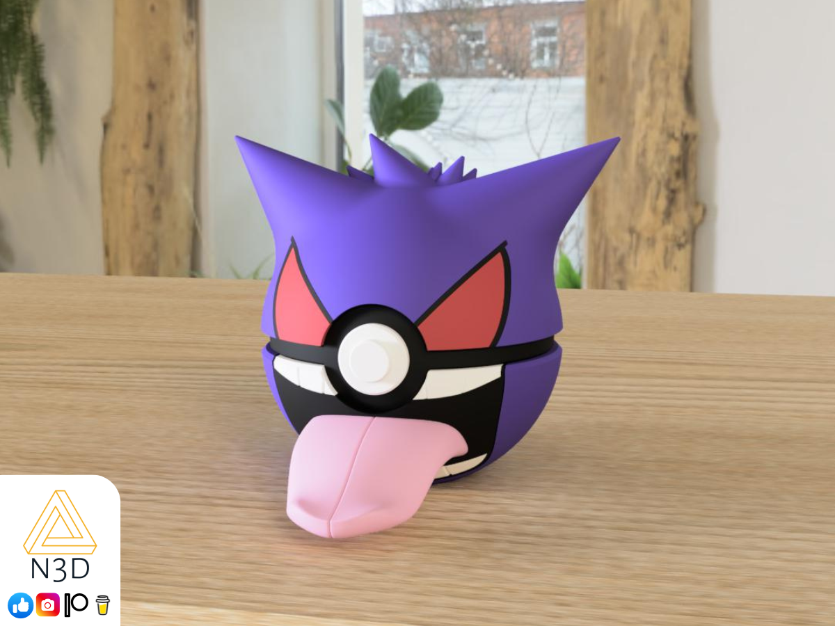 3D Printed Gengar Themed Pokeball