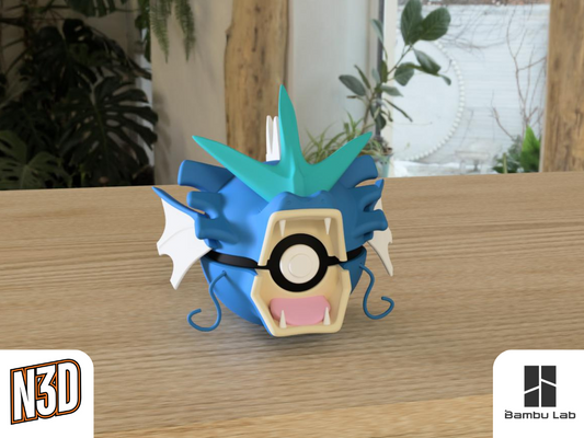 3D Printed Gyarados Themed Pokeball