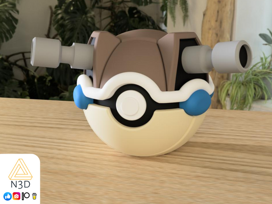 3D Printed Blastoise Themed Pokeball